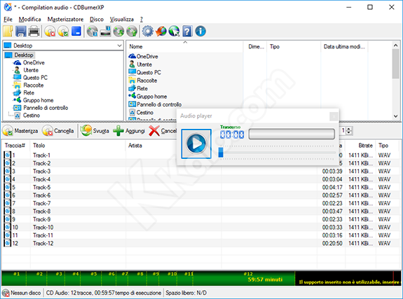 CD Audio in CDBurnerXP