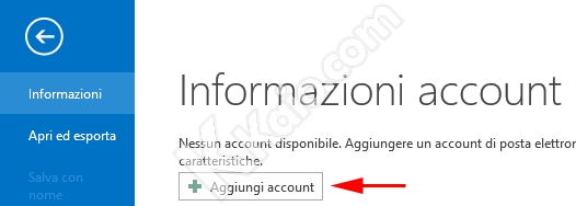 Outlook 2013 Nuovo Account