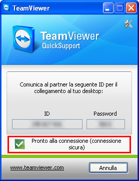 Teamviewer Quick Support, Modulo cliente