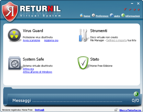 Returnin Virtual System Home