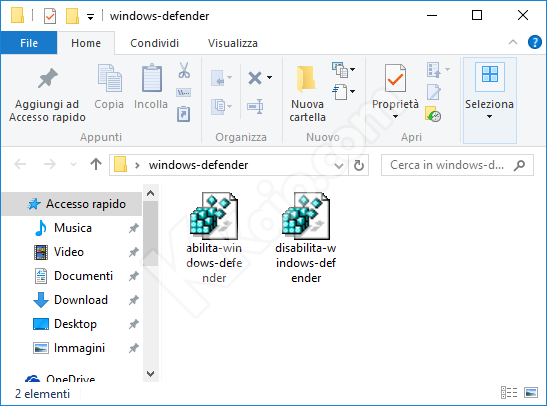Disattivare Windows Defender in Windows 10