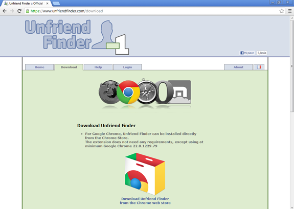 Unfriend Finder per Google Chrome