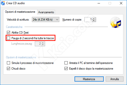 Masterizzazione CD Audio con CDBurnerXP