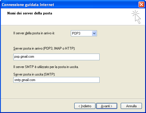 Outlook Express Nuovo Account