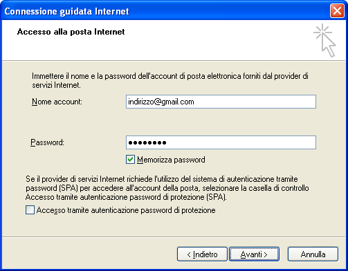 Outlook Express Nuovo Account