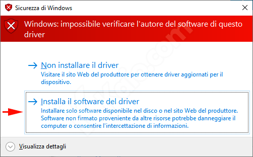 Ricevitore wireless Xbox 360 - Avviso sicurezza installazione driver non firmato