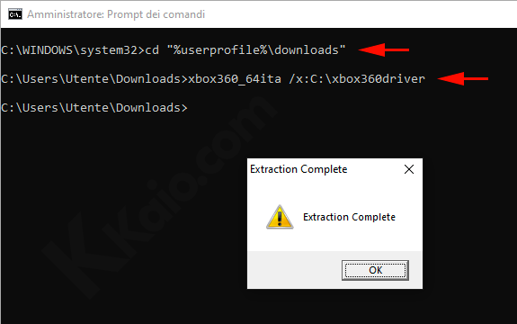Ricevitore wireless Xbox 360 - Estrazione driver