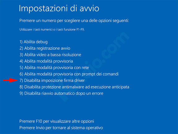 Ricevitore wireless Xbox 360 - menu avvio avanzato Windows 10