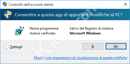 Rimozione freccia collegamento