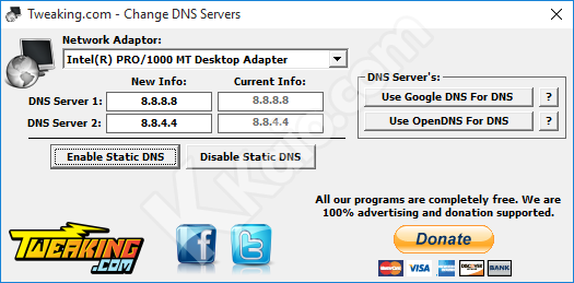 Change DNS Servers
