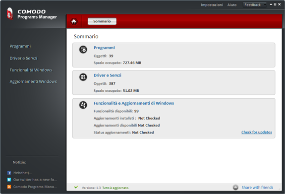 Comodo Programs Manager
