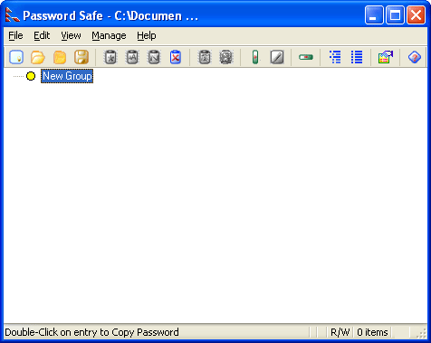 PasswordSafe New Group