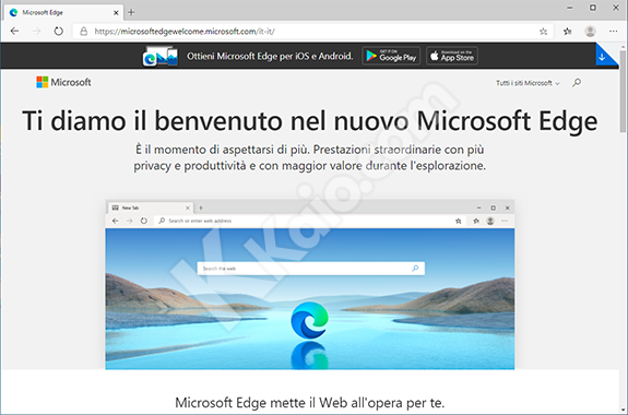 Il nuovo browser Microsoft Edge basato su Chromium