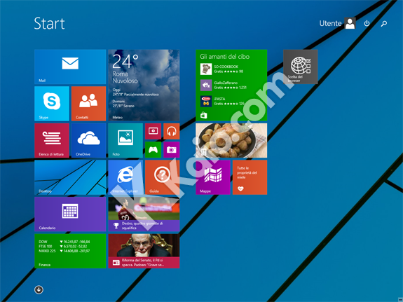 Windows 8.1 Update 1 Start Screen